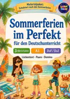 Vorschau - Arbeitsblätter - Sommerferien im Perfekt | Lückentext, Paare & Domino | 3 Aktivitäten für DaF/DaZ A1 - Deckblatt