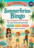 Vorschau - Spiele - Sommerferien-Bingo | 6 Sprechspiele für DaF/DaZ | A1–B1 | Schulstart nach den Ferien - Deckblatt