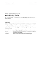 Vorschau - Merkblätter - Kabale und Liebe (Schiller) – Abi-Vorbereitungsheft mit 5 Prüfungsaufgaben & Musterlösungen (Oberstufe/Abitur) - Deckblatt
