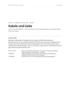 Vorschau - Merkblätter - Kabale und Liebe (Schiller) – Abi-Vorbereitungsheft mit 5 Prüfungsaufgaben & Musterlösungen (Oberstufe/Abitur) - Seite 1