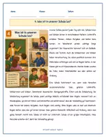 Vorschau - Stundenentwürfe - 4. Was ist in unserer Schule los? (Text, Aufgaben, Lösung und Eintrag) - Wirtschaft und Beruf/ Arbeitslehre - Seite 1