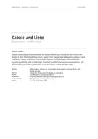 Vorschau - Arbeitsblätter - Kabale und Liebe (Schiller) – Interpretations- und Themenheft: Kontext, Themen, Motive (Oberstufe) - Deckblatt