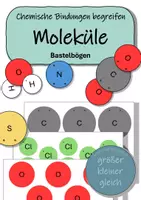 Vorschau - Mal- und Bastelvorlagen - Moleküle und chemische Bindungen - Molekülbaukasten / Papiermodell / Bastelbögen - Deckblatt