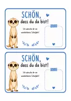 Vorschau - Mal- und Bastelvorlagen - Willkommensgruß - Schulstart - Erdmännchen - Seite 2