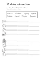 Vorschau - Arbeitsblätter - Schreiben in der neuen Lineatur (Anfang Klasse 4) - Seite 1