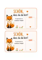 Vorschau - Mal- und Bastelvorlagen - Willkommensgruß - Schulstart - Fuchs - Seite 3