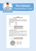 Vorschau - Merkblätter - Merkblatt / Merkwissen: Den genetischen Code entschlüsseln - Deckblatt