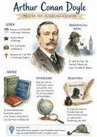 Vorschau - Arbeitsblätter - Lernposter + Arbeitsblätter zum Thema "Arthur Conan Doyle" + Lösung & MP3 + Mindmap + Infografik - Deckblatt