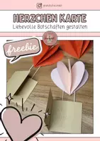 Vorschau - Mal- und Bastelvorlagen - Herzchenkarte gestalten (Liebevolle Botschaft) - Deckblatt