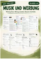 Vorschau - Unterrichtsreihen - Musik und Werbung: Themenheft inkl. Lösungen (Jg.6-8). - Deckblatt