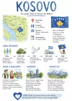 Vorschau - Arbeitsblätter - Lernposter + Arbeitsblätter "Kosovo" + Lösung & MP3 + Mindmap + Infografik - Deckblatt