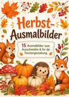 Vorschau - Poster - Herbst-Ausmalbilder 🍂 | 15 Vorlagen zum Ausmalen - Deckblatt