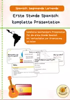 Vorschau - Präsentationen/Tafelbilder - Komplette Präsentation: Erste Stunde Spanisch - Deckblatt