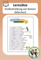 Vorschau - Arbeitsblätter - Lernsätze - Großschreibung von Nomen - Deckblatt
