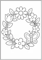 Vorschau - selbst erstellte Cliparts/Grafiken - Frühlings-Ausmalbilder 🌷 | 15 Vorlagen zum Ausmalen - Seite 1