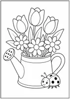Vorschau - selbst erstellte Cliparts/Grafiken - Frühlings-Ausmalbilder 🌷 | 15 Vorlagen zum Ausmalen - Seite 3