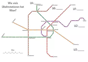 Vorschau - Arbeitsblätter - Wiener U-Bahn (U1 bis U6),Orientierung, Endstationen - Seite 3