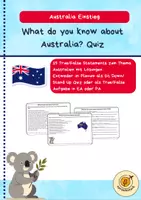 Vorschau - Arbeitsblätter - Einstieg Australia: Quiz: What do you know about Australia? - Deckblatt