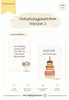 Vorschau - Präsentationen/Tafelbilder - Geburtstagskärtchen zum Verschenken Version 3 - Deckblatt