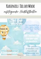 Vorschau - Mal- und Bastelvorlagen - Wachsendes Materialpaket - Jahresthema "Heißluftballon" - Soziales Lernen - Seite 1