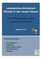 Vorschau - Spiele - Lesedomino Schulstart Rituale Schulanfang Klasse 3-5 sinnerfassendes Lesen - Seite 1