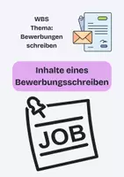 Vorschau - Arbeitsblätter - Inhalte eines Bewerbungsschreibens - Deckblatt