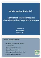 Vorschau - Spiele - Wahr oder Falsch Schulstart Klassenregeln Klassenrat Klasse 2-4 - Seite 1