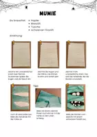 Vorschau - Mal- und Bastelvorlagen - Kunstprojekt: Mumie (Halloween) - Seite 1