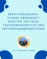 Vorschau - Stundenentwürfe - Einstieg ins Fach Pädagogik: erste Pädagogik-Stunde - Deckblatt
