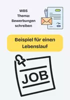 Vorschau - Arbeitsblätter - Wie schreibe ich einen Lebenslauf? - Deckblatt