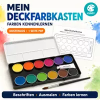 Vorschau - Arbeitsblätter - KUNST: Lerne deinen Deckfarbkasten besser kennen! (PDF) - Deckblatt
