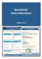 Vorschau - Arbeitsblätter - Steckbrief Schulstart Kennenlernen Klasse 2-6 Schuljahresbeginn - Deckblatt