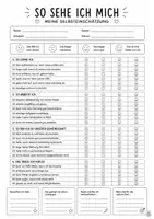 Vorschau - Arbeitsblätter - So sehe ich mich – Selbsteinschätzung und Reflexionsblatt - Seite 1