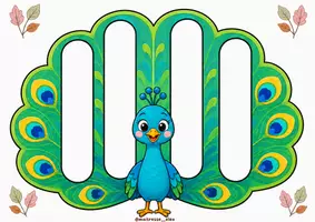 Aperçu - Feuilles d'exercices - 🦔🦚 Les animaux aux bâtonnets – Jeu de reproduction - Page 1