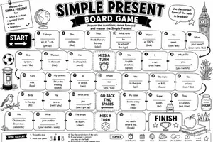 Vorschau - Arbeitsblätter - Simple Present Board Game - Seite 2