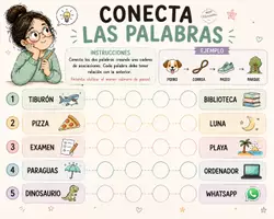 Vista previa - Hojas de trabajo - Conecta las palabras - Portada