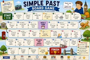 Vorschau - Spiele - Simple Past Board Game - Seite 1