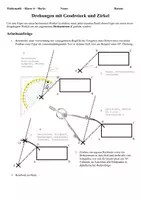Vorschau - Arbeitsblätter - Drehungen mit Geodreieck, Zirkel und Geogebra - Seite 1