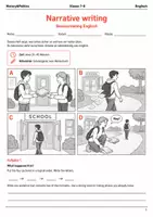 Vorschau - Arbeitsblätter - Narrative Writing Englisch Basisscreening Klasse 7–8 - Deckblatt