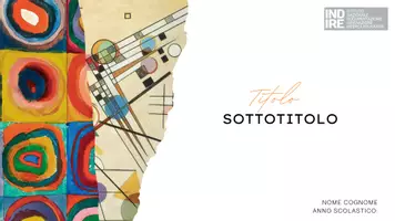 anteprima - Materiale di supporto/inclusione - Presentazione Creativa per Anno di Prova - Pagina di copertina