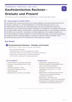 Vorschau - Unterrichtsreihen - Kaufmännisches Rechnen | Dreisatz & Prozentrechnung | Berufsschule | WiSo & Recht | Komplettes Unterrichtsmaterial - Seite 1