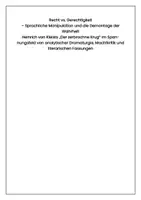 Vorschau - Stundenentwürfe - Heinrich von Kleist: Der zerbrochne Krug – Recht vs. Gerechtigkeit | Komplett ausgearbeitete Unterrichtsreihe Q-Phase (Zentralabitur 2028/2029 incl. Variant) - Seite 1