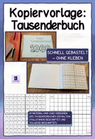 Vorschau - Arbeitsblätter - Tausenderbuch – Zahlenraum 1000 entdecken & orientieren | Kopiervorlage in 2 Versionen - Deckblatt