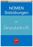 Vorschau - Arbeitsblätter - Grammatiktraining - Satzübungen zu den NOMEN in Grundschrift - Deckblatt