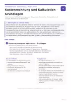 Vorschau - Unterrichtsreihen - Kostenrechnung und Kalkulation | Grundlagen der Kosten- und Leistungsrechnung | Berufsschule | Komplettes Unterrichtsmaterial# - Seite 1