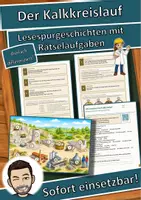 Vorschau - Arbeitsblätter - Der Kalkkreislauf – Lesespurgeschichte mit Rätselaufgaben (Klasse 9) - Deckblatt
