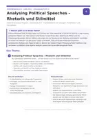 Vorschau - Unterrichtsreihen - Analysing Political Speeches – Rhetorik & Stilmittel | Speech Analysis Englisch | Sek II - Seite 2