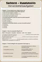 Vorschau - Arbeitsblätter - Sachtext: Kunststoffe mit Aufgaben zum Hörverstehen, Textverständnis und Grammatik; inklusive Lösungen - Seite 2
