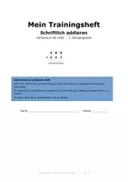 Vorschau - Stationenlernen - Schriftlich addieren üben vom einfachen Rechnen bis zu mehreren Überträgen, mit Selbstkontrolle; Lösungen Klasse 3 - Seite 1