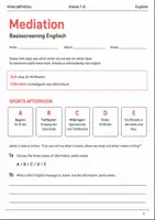 Vorschau - Arbeitsblätter - Mediation Englisch Basisscreening Klasse 7–8 - Deckblatt